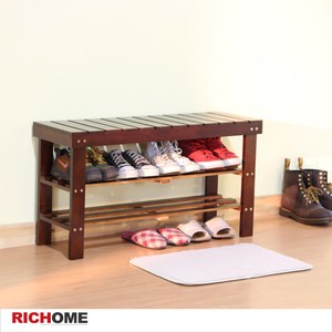 【RICHOME】路德穿鞋椅胡桃