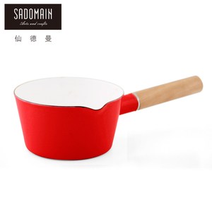 【仙德曼 SADOMAIN】琺瑯單柄牛奶鍋-紅色