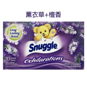 美國 Snuggle 烘乾機香衣片---薰衣草+檀香(70片*2盒)