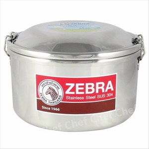 ZEBRA斑馬牌雙層圓形便當盒14cm附菜盆雙扣環省力好蓋