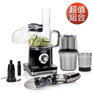 【組合】PRINCESS荷蘭公主迷你食物調理機+乾濕多用研磨機
