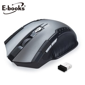 E-books M34 六鍵式省電無線滑鼠鐵灰
