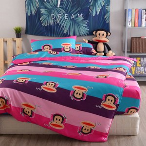 【Paul Frank 大嘴猴】動感滿分吸濕排汗兩用被床包組(加大)