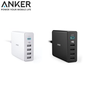 美國Anker PowerPort+ 5孔60W充電器A20535系列白色