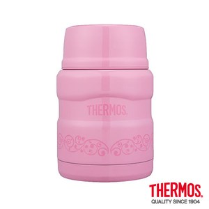 THERMOS 膳魔師 不鏽鋼真空燜燒食物罐/保溫罐/悶燒罐 470ml 粉桃歐蕾