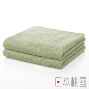 日本桃雪【精梳棉飯店毛巾】超值兩件組 豆綠