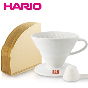【日本 HARIO】1-2人份 有田燒陶瓷濾杯+無漂白01濾紙100張