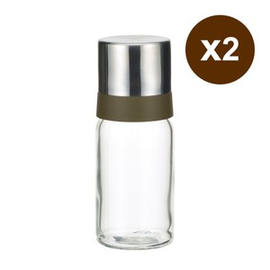 日本iwaki 耐熱玻璃油罐(120ml,附金屬蓋)2入組