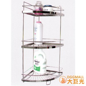 【大巨光】不鏽鋼三層轉角架/牆角架/廚衛兩用(3015)