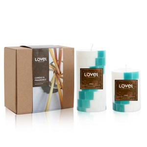 LOVEL 香氛手工蠟燭組(方格糖系列-南洋)