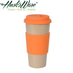美國Husk’s ware 稻殼天然無毒環保咖啡隨行杯(熱帶橙)
