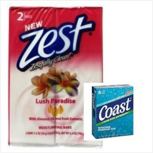 Zest體香皂乳油木果(3.2oz)*2/組*6+Coast香皂*8