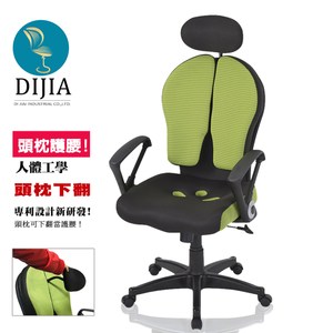 出清【DIJIA】人體工學雙背404款電腦椅/辦公椅(二色任選)綠