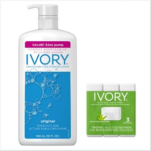 Ivory 沐浴乳 原味 (946ml)*1+香皂(90g*3)*6