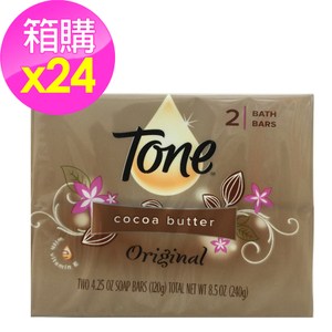 美國 Tone 潤膚香皂 可可脂/24組箱購(4.25oz*2塊*24組)