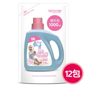 【快潔適】抗菌防蹣嬰兒洗衣精-1000ml補充包*12抗菌防蹣嬰兒洗衣精-1000ml補充