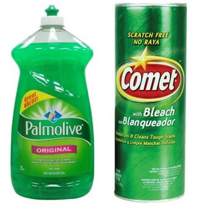 美國 Palmolive濃縮洗碗精(52oz*3)+ Comet萬用去