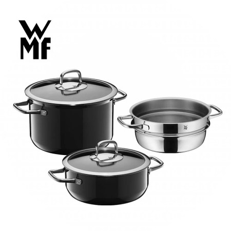 WMF】Fusiontec Compact 可堆疊湯鍋蒸鍋三件組2｜餐廚用品｜Thome