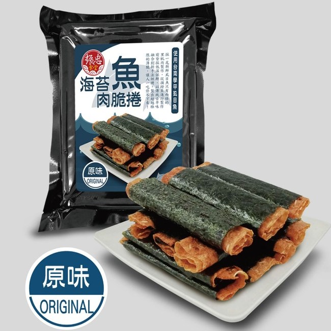 振忠食堂 小豚脆餅 海苔脆捲系列 任選六包 魚肉脆捲 原味 零食點心 特力家購物網