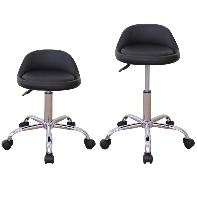頂堅 高級皮革椅面 活動輪 工作椅丨升降椅 旋轉椅 吧台椅 黑色黑色 椅子 特力 購物網