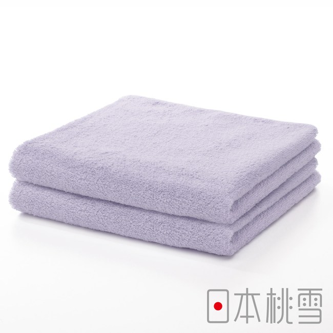日本桃雪【精梳棉飯店毛巾】超值兩件組 雪青
