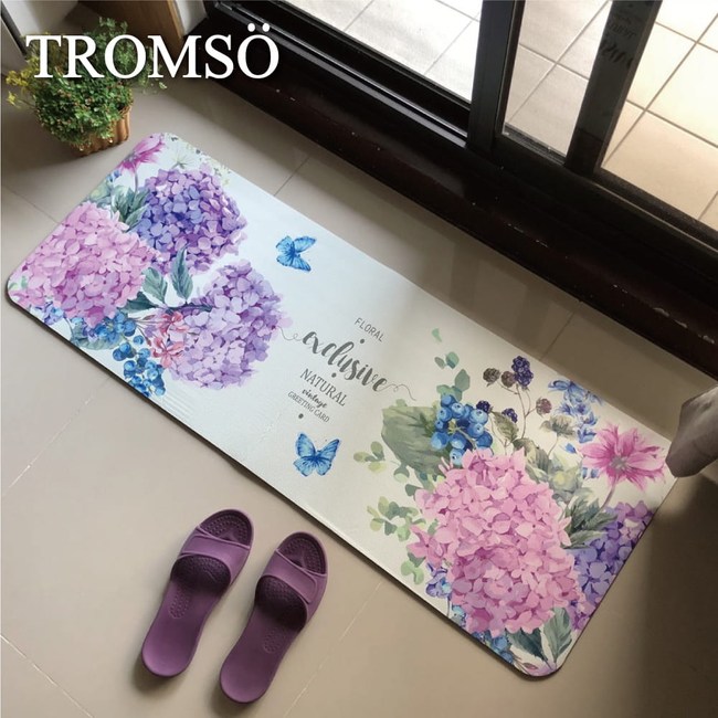 TROMSO廚房防油皮革地墊-K308繡球花語
