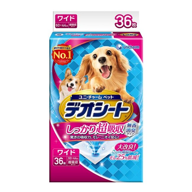 日本Unicharm 消臭大師 超吸收狗尿墊LL (36片x6入)