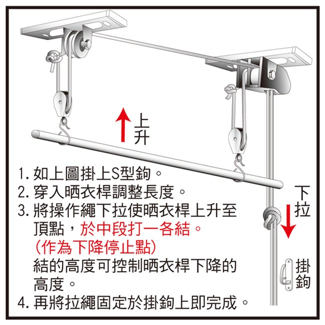 二桿式不鏽鋼升降曬衣架不含曬衣桿型號61063 洗曬用品 特力屋 特力家購物網