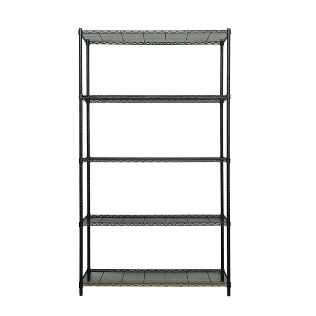 【dayneeds】荷重型 90x45x150公分 烤漆五層架 黑色