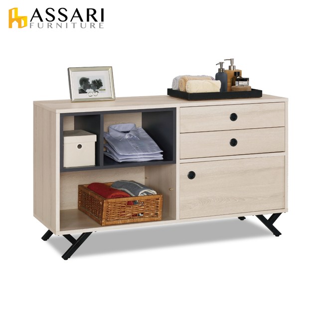 Assari 優娜4尺多功能置物櫃 寬120x深45x高76cm 櫃子 特力家購物網