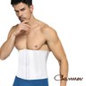 Charmen 可調式三段排扣收腹塑腰帶 束腰套 男性塑身 白色XL