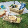 【日本ISETO】日製二合一野餐露營折疊式提籃餐桌(附卡扣)迷彩棕