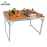 LIFECODE加寬鋁合金BBQ折疊桌120x80cm+不鏽鋼烤肉架