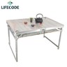 LIFECODE橡木紋鋁合金折疊桌/野餐桌120x80cm-送桌下網