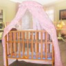 【凱蕾絲帝】嬰兒床架專用針織嬰兒蚊帳-粉色