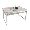 LIFECODE橡木紋鋁合金折疊桌/野餐桌120x80cm-送桌下網