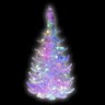 摩達客晶透迷你壓克力聖誕樹塔+50燈LED銅線燈電池燈(四彩光)