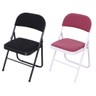 【頂堅】厚型鋼板(布面)椅座-折疊椅/洽談椅/折合餐椅(二色)-2入黑色