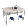LIFECODE橡木紋折疊桌120x80cm-送桌下網+4張帆布椅