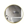 【台灣吉田】圓形耐蝕環保鋁框掛鏡金色框60x60cm