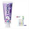 日本 KAO 兒童牙膏-葡萄(70g*3)+6~12歲兒童牙刷*6