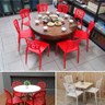 G+ 居家 MIT 卵之形椅 4入組(餐椅/休閒椅/露天咖啡廳)紅
