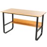 樂嫚妮 北歐工業風電腦工作書桌-附層板收納桌-梨木色-寬120cm