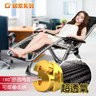 【G+居家】無段式立體布休閒躺椅-方管加強版 黑色