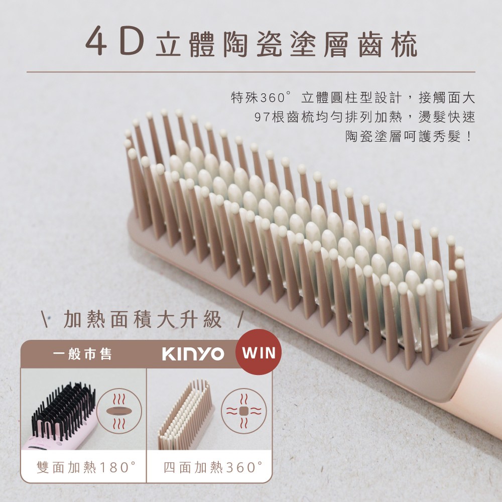 kinyo 寬電壓直髮梳 KHS-3302