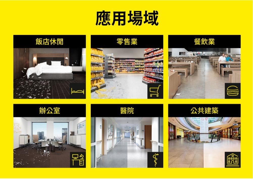 飯店休閒辦公室應用場域零售業餐飲業醫院公共建築