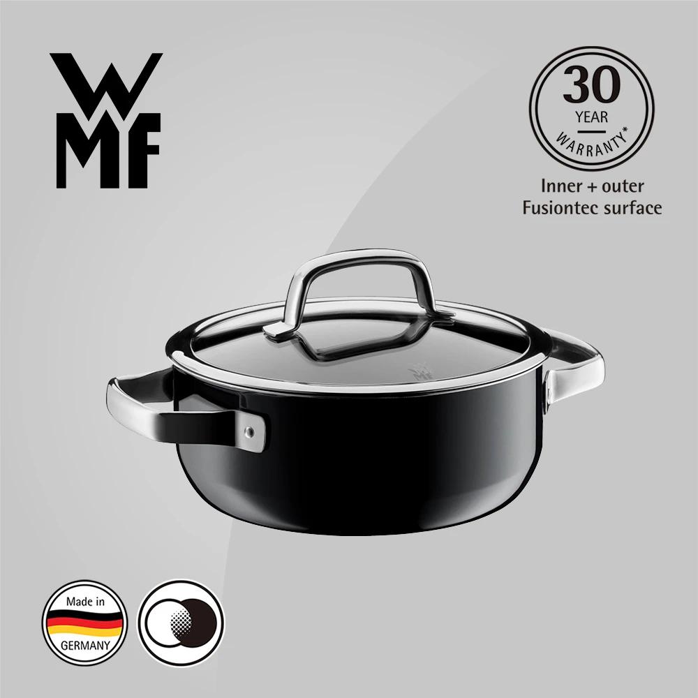 [特價]【德國WMF】Fusiontec低身湯鍋20cm 2.4L(黑)