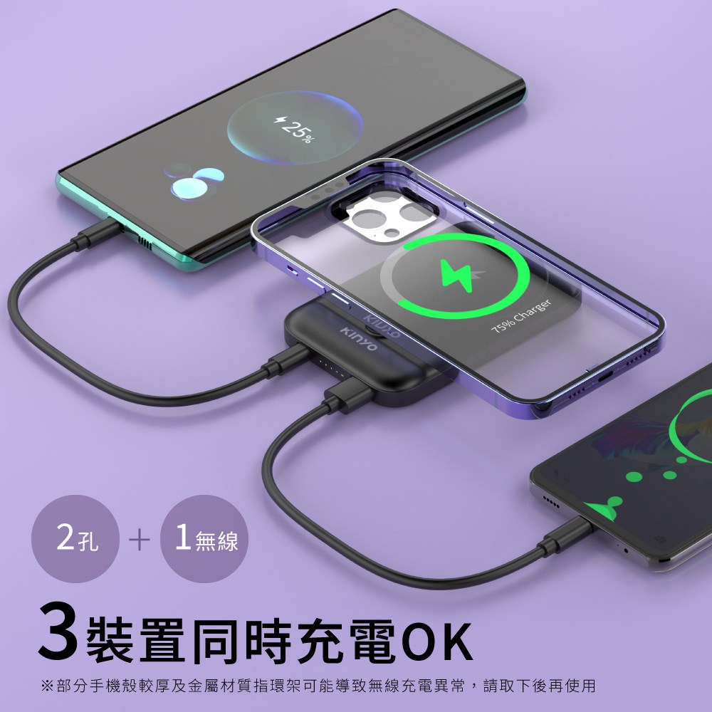 kinyo 小磁片超薄磁吸無線充 KPB-2512B