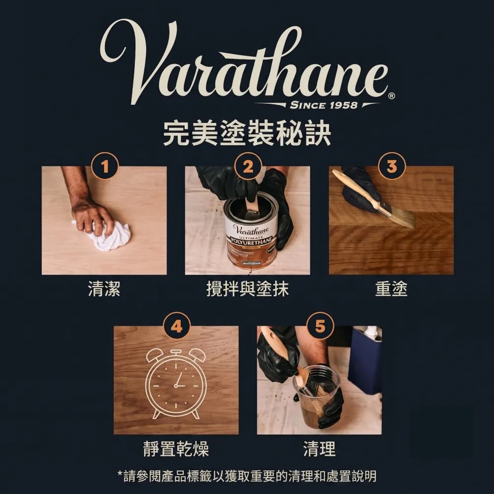 木麗安油性極致護木漆 透明 236ml 亮光