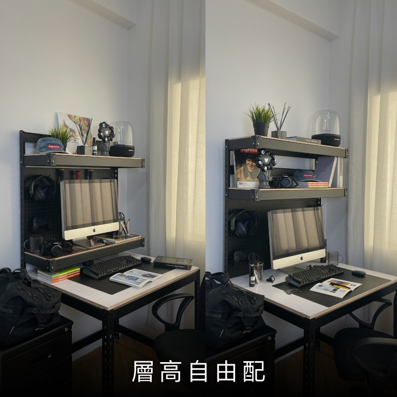 配件自由搭配：洞洞板電腦桌的掛鉤與收納工具